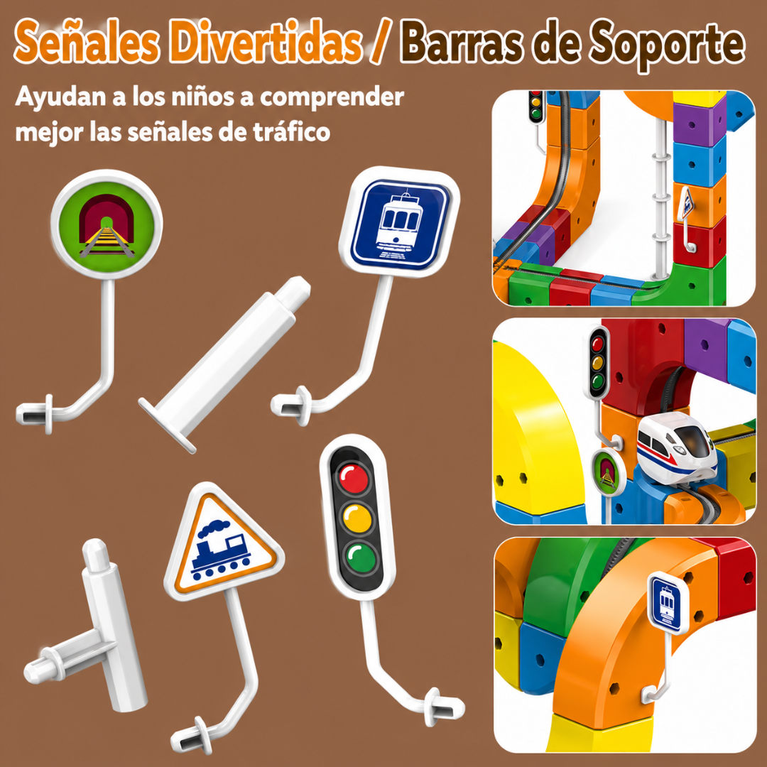 Juego de vías de tren magnético eléctrico