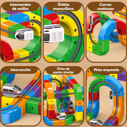 Juego de vías de tren magnético eléctrico